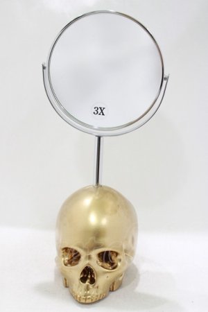 画像: THE BLACKENED TEETH / Skull Vanity Mirror   H-25-04-01-054-PU-ZA-KB-ZH