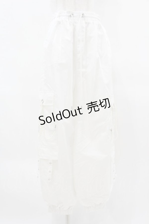 画像1: DearMyLoveMillor / パールチェーンカーゴパンツ LL オフ H-25-04-01-1042-0-PA-NS-ZH (1)