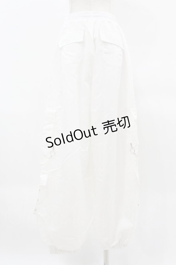 画像2: DearMyLoveMillor / パールチェーンカーゴパンツ LL オフ H-25-04-01-1042-0-PA-NS-ZH (2)