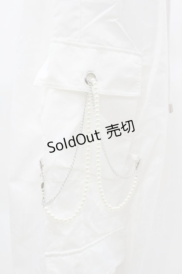 画像3: DearMyLoveMillor / パールチェーンカーゴパンツ LL オフ H-25-04-01-1042-0-PA-NS-ZH (3)
