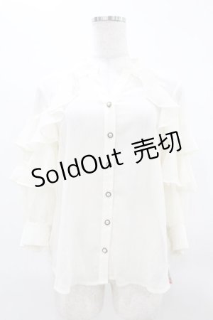 画像: axes femme NOSTALGIE / シフォンフリルブラウス Free オフ H-25-04-01-1050-AX-BL-NS-ZH