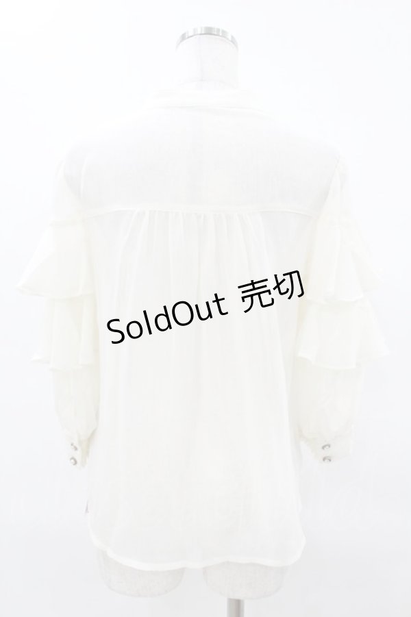 画像2: axes femme NOSTALGIE / シフォンフリルブラウス Free オフ H-25-04-01-1050-AX-BL-NS-ZH (2)