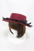 画像1: axes femme / 巻きバラレースカンカン帽  ワイン H-25-04-01-1007-AX-AC-NS-ZH (1)