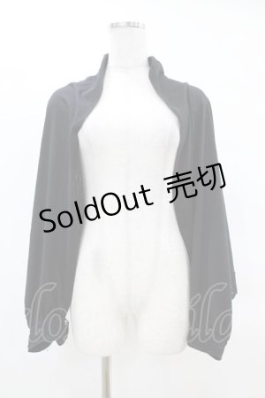 画像: axes femme / バラ釦付2wayUVストール  ブラック H-25-04-01-1012-AX-ZA-NS-ZH
