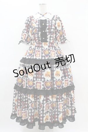 画像: axes femme kawaii / ベアズベーカリー柄ロングワンピース M ブラック H-25-04-01-1016-AX-OP-NS-ZH