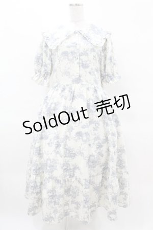 画像: m petit by misako / トワルドジュイOPハンソデ LL オフ/サックス H-25-04-01-1025-LO-OP-NS-ZH