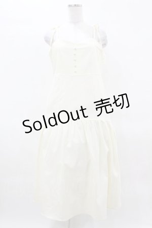 画像: DearMyLoveRose / マーメイドデニムリボンキャミワンピース LL アイボリー H-25-04-01-1030-EL-OP-NS-ZH