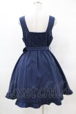 画像2: axes femme POETIQUE / 刺繍入りストライプジャンドレ M ネイビー H-25-04-01-1033-AX-OP-NS-ZH (2)
