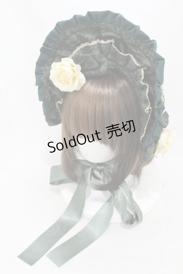 画像1: metamorphose / Dim lightハーフボンネット  グリーン H-25-04-01-1003-ME-AC-NS-ZH (1)
