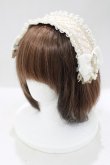 画像1: Triple fortune / 刺繍ヘッドドレス  アイボリー H-25-04-01-065-EL-AC-KB-ZH (1)