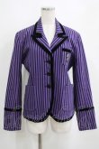 画像1: STIGMATA / Stripe School Jacket  パープル×ブラック H-25-04-01-011-GO-JA-KB-ZT439 (1)