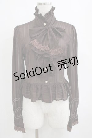 画像: BABY,THE STARS SHINE BRIGHT / ストライプシフォンブラウス Free ブラウン H-25-04-02-037-BA-BL-NS-ZH