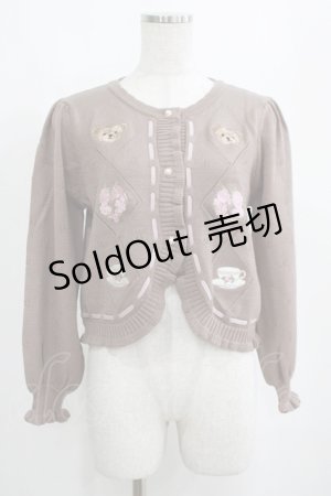 画像: axes femme kawaii / Rosy Bearニットカーデ M モカ H-25-04-02-039-AX-TO-NS-ZH