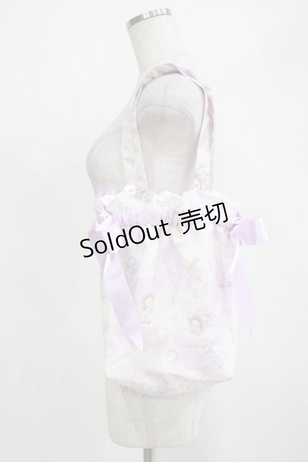 画像1: BABY,THE STARS SHINE BRIGHT / くみゃちゃんのキラキラコスメ柄ミニBAG  ラベンダー H-25-04-02-042-BA-BG-NS-ZH (1)
