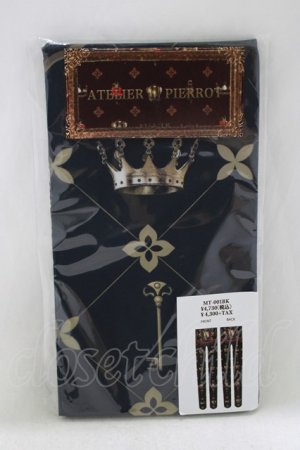 画像: ATELIER PIERROT / Royal Crown tights  ブラック H-25-04-02-047-EL-ZA-NS-ZH