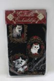 画像1: Enchantlic Enchantilly / 猫の女王達の肖像画オーバーニーソックス  ブラック H-25-04-02-051-LO-ZA-NS-ZH (1)