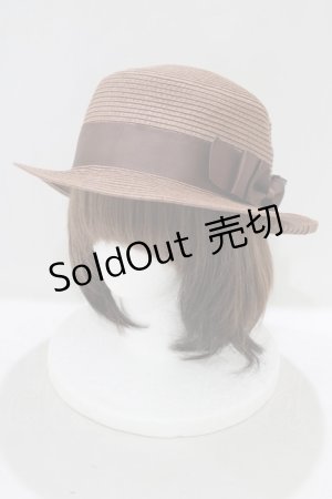 画像: m petit by misako / AMブレードカンカン帽  ブラウン H-25-04-02-060-LO-AC-NS-ZH