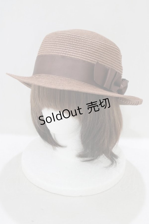 画像1: m petit by misako / AMブレードカンカン帽  ブラウン H-25-04-02-060-LO-AC-NS-ZH (1)