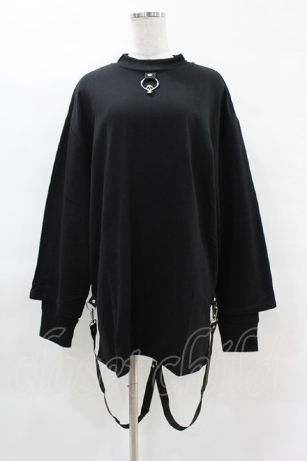 画像1: KILL STAR / FLAYER SWEAT SHIRT XS ブラック H-25-04-02-1056-SL-TO-KB-ZH (1)