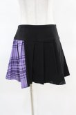 画像1: KILL STAR / CATTLE PLEATED SKIRT M ブラック/ライラックタータン H-25-04-02-1008-SL-SK-KB-ZH (1)
