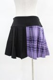 画像2: KILL STAR / CATTLE PLEATED SKIRT M ブラック/ライラックタータン H-25-04-02-1008-SL-SK-KB-ZH (2)