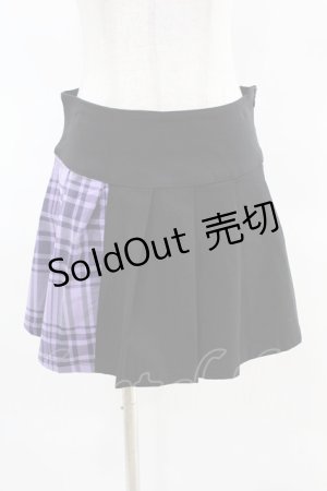 画像: KILL STAR / CATTLE PLEATED SKIRT S ブラック/ライラックタータン H-25-04-02-1010-SL-SK-KB-ZS