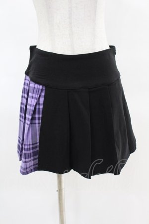 画像: KILL STAR / CATTLE PLEATED SKIRT S ブラック/ライラックタータン H-25-04-02-1013-SL-SK-KB-ZH