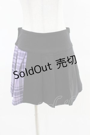 画像: KILL STAR / CATTLE PLEATED SKIRT S ブラック/ライラックタータン H-25-04-02-1013-SL-SK-KB-ZS