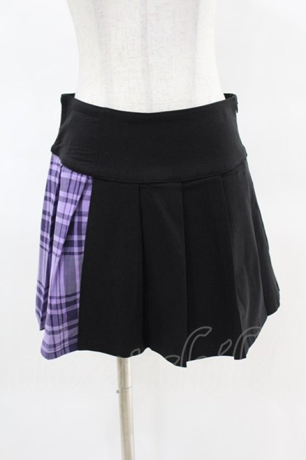 画像1: KILL STAR / CATTLE PLEATED SKIRT S ブラック/ライラックタータン H-25-04-02-1013-SL-SK-KB-ZH (1)