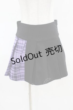 画像: KILL STAR / CATTLE PLEATED SKIRT XS ブラック/ライラックタータン H-25-04-02-1014-SL-SK-KB-ZH