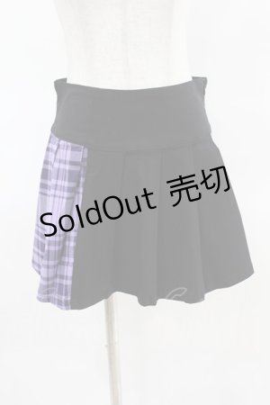 画像: KILL STAR / CATTLE PLEATED SKIRT XS ブラック/ライラックタータン H-25-04-02-1015-SL-SK-KB-ZH