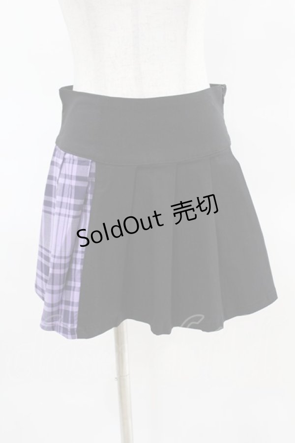 画像1: KILL STAR / CATTLE PLEATED SKIRT XS ブラック/ライラックタータン H-25-04-02-1015-SL-SK-KB-ZH (1)