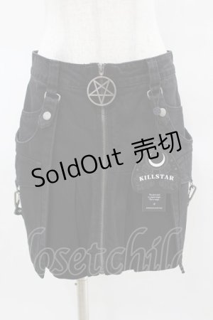 画像: KILL STAR / GEIGER ZIP MINI SKIRT S ブラック H-25-04-02-1020-SL-SK-KB-ZH