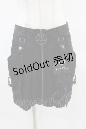 画像: KILL STAR / GEIGER ZIP MINI SKIRT S ブラック H-25-04-02-1021-SL-SK-KB-ZH