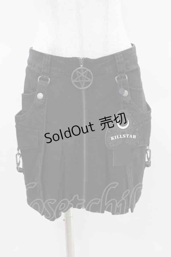 画像1: KILL STAR / GEIGER ZIP MINI SKIRT S ブラック H-25-04-02-1021-SL-SK-KB-ZH (1)