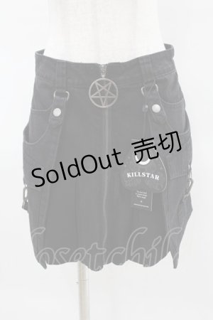 画像: KILL STAR / GEIGER ZIP MINI SKIRT XS ブラック H-25-04-02-1022-SL-SK-KB-ZH