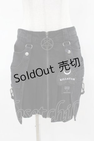 画像: KILL STAR / GEIGER ZIP MINI SKIRT XS ブラック H-25-04-02-1023-SL-SK-KB-ZH