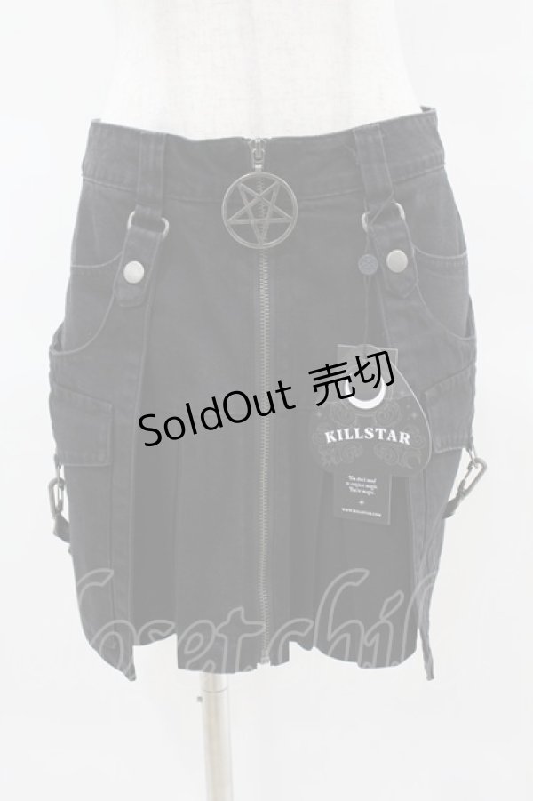 画像1: KILL STAR / GEIGER ZIP MINI SKIRT XS ブラック H-25-04-02-1024-SL-SK-KB-ZH (1)