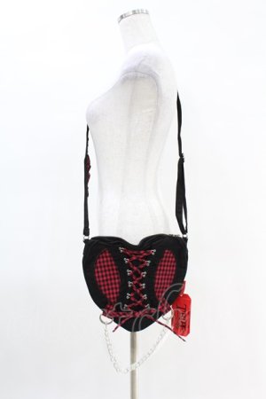 画像: TRIPP NYC / BO PEEP HEART BAG  レッド H-25-04-02-1003-0-BG-KB-ZH