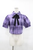 画像1: KILL STAR / HAYEE RIBBON SHIRT M ライラックタータン H-25-04-02-1041-SL-BL-KB-ZH (1)