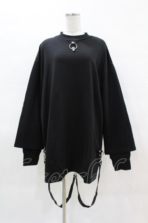 画像1: KILL STAR / FLAYER SWEAT SHIRT XS ブラック H-25-04-02-1050-SL-TO-KB-ZH (1)