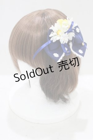 画像: BABY,THE STARS SHINE BRIGHT / Cheerful Flowerリボンバレッタ  ネイビー H-25-04-02-065-BA-AC-NS-ZH
