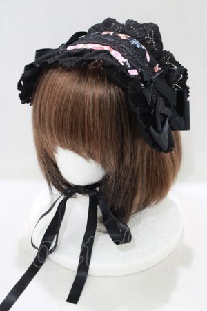 画像: BABY,THE STARS SHINE BRIGHT / Pearl Bouquet柄ヘッドドレス  ブラック H-25-04-02-069-BA-AC-NS-ZH