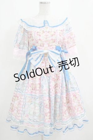 画像: BABY,THE STARS SHINE BRIGHT / Ruban le Lien a la mode柄ワンピース Free ピンク×サックス H-25-04-02-012-BA-OP-NS-ZH
