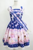 画像1: BABY,THE STARS SHINE BRIGHT / Toy's Fluffy Dream柄ジャンパースカートI Free ネイビー H-25-04-02-014-BA-OP-NS-ZH (1)
