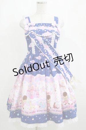 画像: BABY,THE STARS SHINE BRIGHT / Toy's Fluffy Dream柄ジャンパースカートI Free ネイビー H-25-04-02-014-BA-OP-NS-ZH