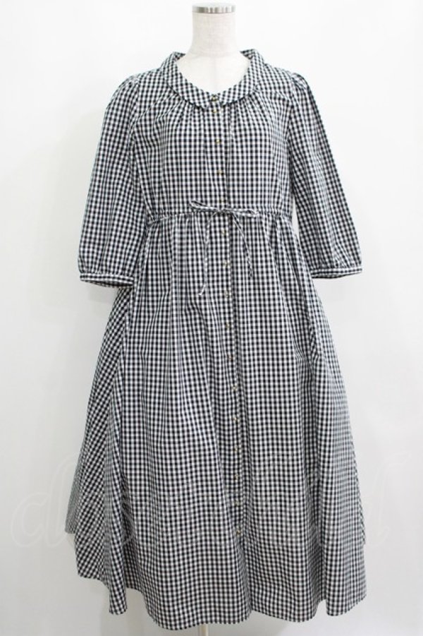 画像1: Franche Lippee / ボリュームシャツワンピース M ブラック H-25-04-02-018-LO-OP-NS-ZH (1)