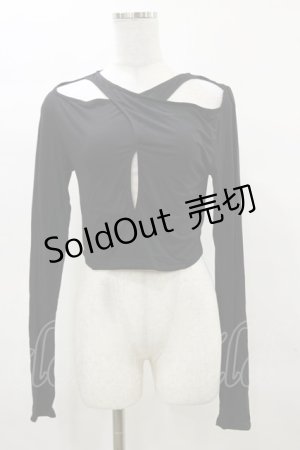 画像: KILL STAR / ASTERACIE CROP TOP S ブラック H-25-04-03-007-SL-TO-KB-OS