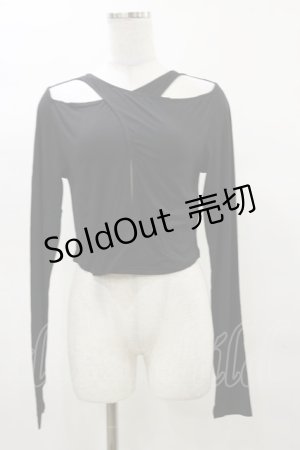 画像: KILL STAR / ASTERACIE CROP TOP S ブラック H-25-04-03-008-SL-TO-KB-ZI