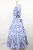 画像2: Jane Marple / Picnic cloth joyfulドレス M ブルー H-25-04-03-1009-JM-OP-KB-ZH (2)